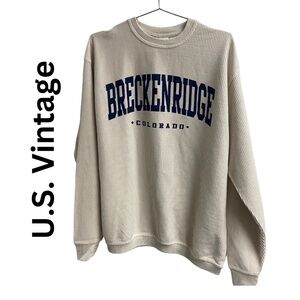 U.S. Vintage Breckenridge Waffle Knit Sweatshirt - Size Small New with Tags